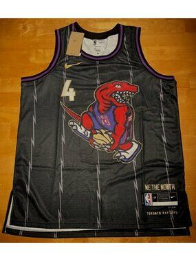 NBA Basketball Toronto Raptors Scottie Barnes #4 Jersey Medium Black NWT